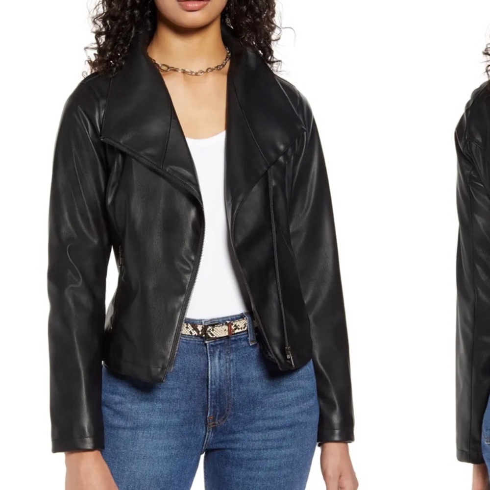 Halogen Faux Leather Jacket
